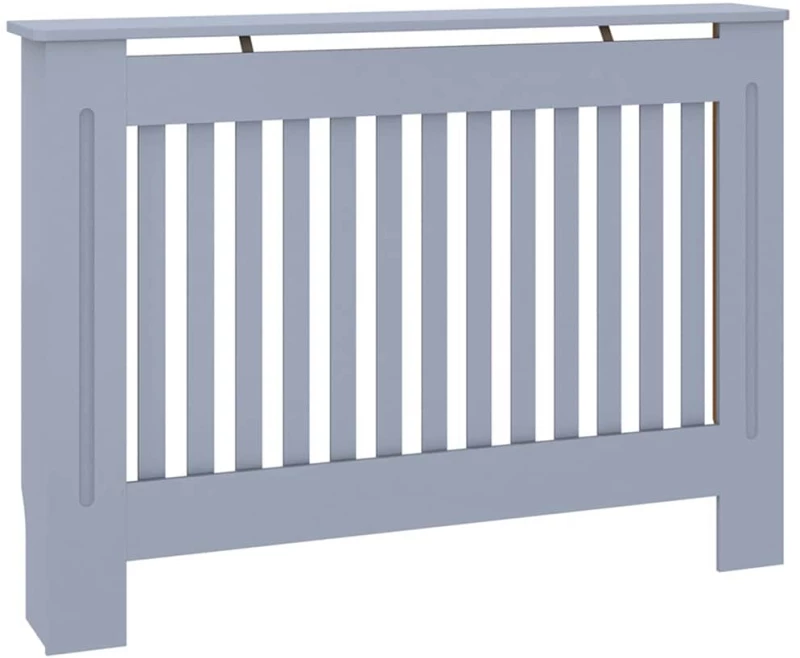 vidaXL Κάλυμμα καλοριφέρ 2 pcs Γκρι 112x19x81.5cm Συνθετικόξύλο