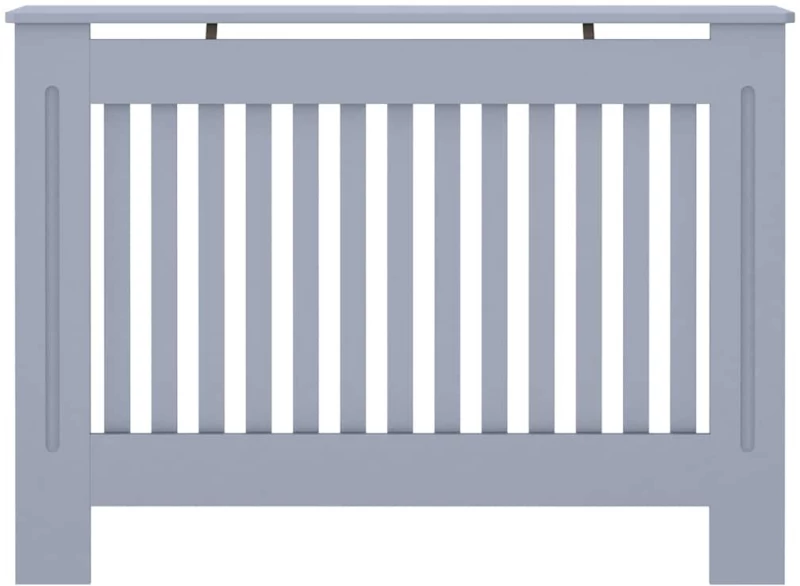 vidaXL Κάλυμμα καλοριφέρ 2 pcs Γκρι 112x19x81.5cm Συνθετικόξύλο