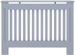 vidaXL Κάλυμμα καλοριφέρ 2 pcs Γκρι 112x19x81.5cm Συνθετικόξύλο
