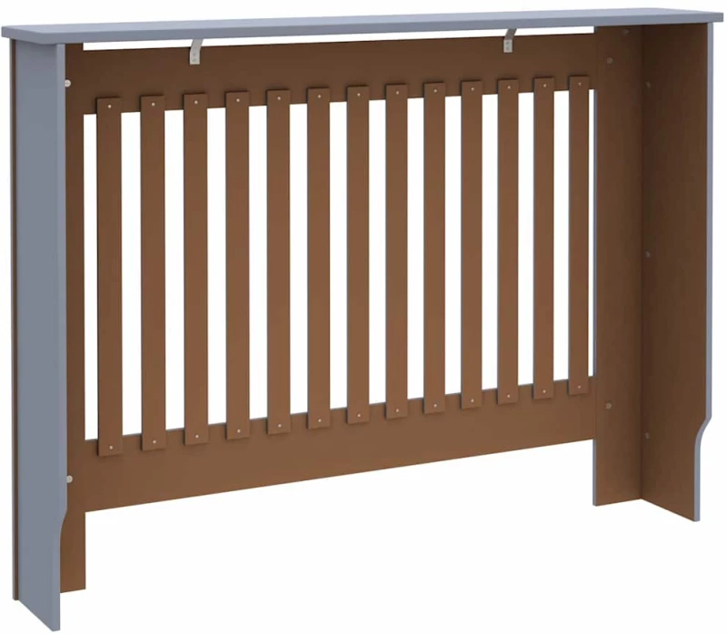 vidaXL Κάλυμμα καλοριφέρ 2 pcs Γκρι 112x19x81.5cm Συνθετικόξύλο