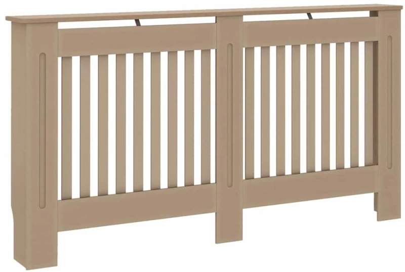 vidaXL Κάλυμμα καλοριφέρ 2 pcs Καφέ 112x19x81.5cm Συνθετικόξύλο
