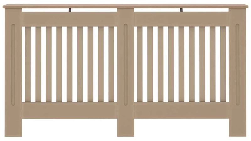 vidaXL Κάλυμμα καλοριφέρ 2 pcs Καφέ 112x19x81.5cm Συνθετικόξύλο