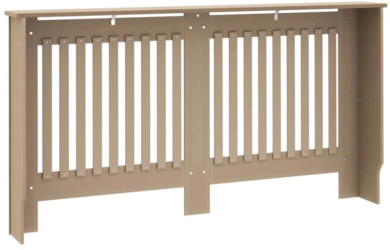 vidaXL Κάλυμμα καλοριφέρ 2 pcs Καφέ 112x19x81.5cm Συνθετικόξύλο