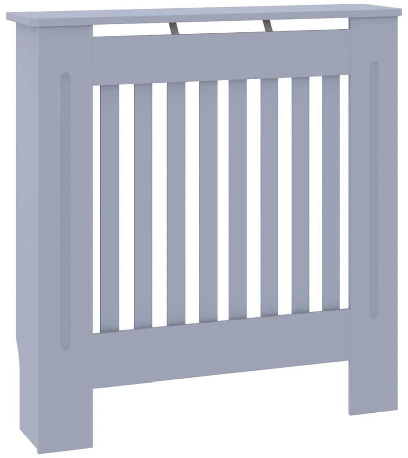 vidaXL Κάλυμμα καλοριφέρ 2 pcs Γκρι 112x19x81.5cm Συνθετικόξύλο