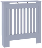 vidaXL Κάλυμμα καλοριφέρ 2 pcs Γκρι 112x19x81.5cm Συνθετικόξύλο