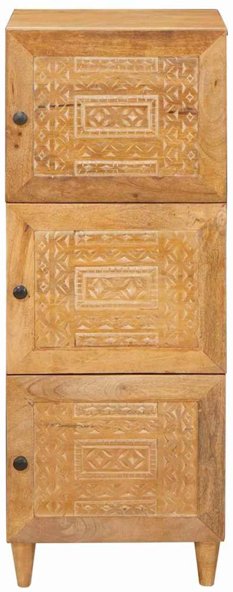 vidaXL Highboard Ανοιχτό καφέ 40 x 33 x 110 εκ Μασίφ ξύλο μάνγκο