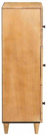 vidaXL Highboard Ανοιχτό καφέ 40 x 33 x 110 εκ Μασίφ ξύλο μάνγκο