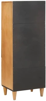 vidaXL Highboard Ανοιχτό καφέ 40 x 33 x 110 εκ Μασίφ ξύλο μάνγκο
