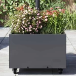 vidaXL Βάση Παρασόλ με Γλάστρα Ανθρακί 45 x 45 x 45 cm Ατσάλι