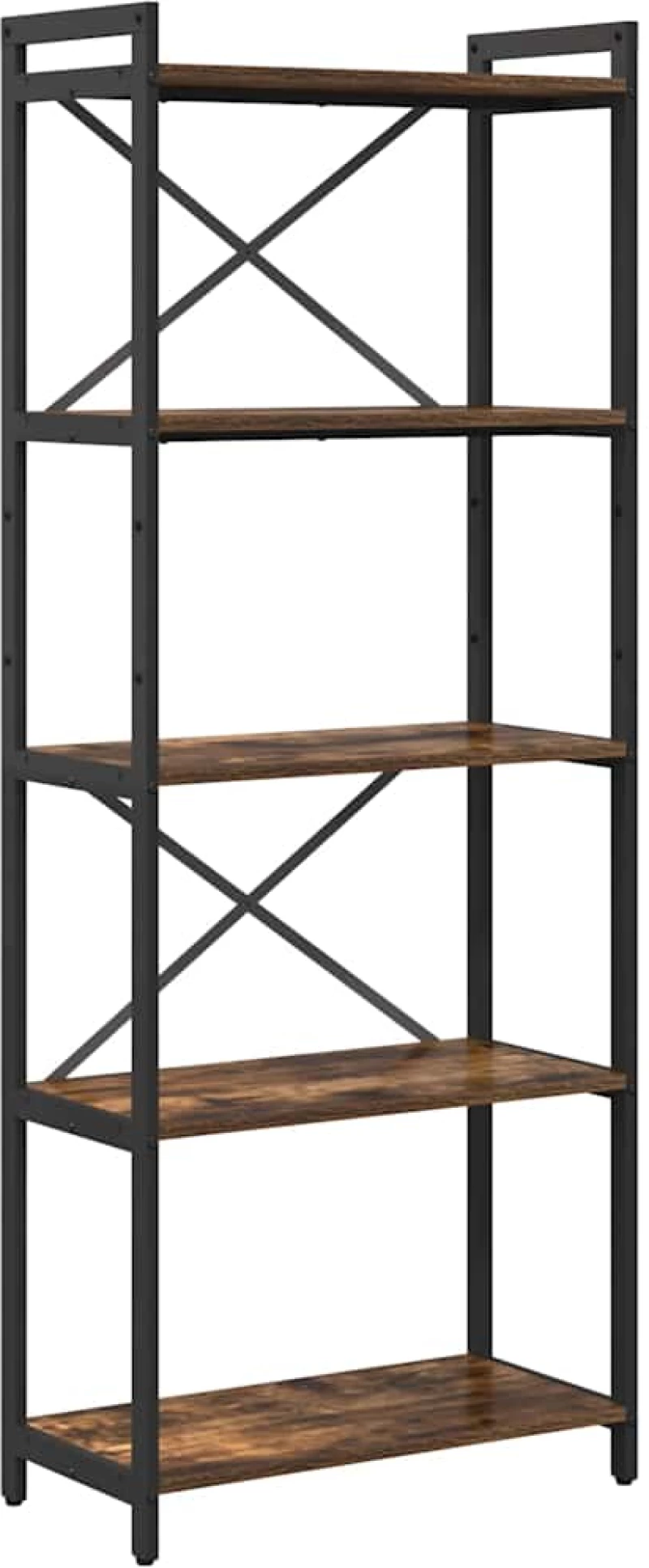 vidaXL Βιβλιοθήκη Καπνιστή δρυς 60 x 30 x 153 εκ Επεξεργασμένο ξύλο