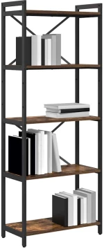 vidaXL Βιβλιοθήκη Καπνιστή δρυς 60 x 30 x 153 εκ Επεξεργασμένο ξύλο