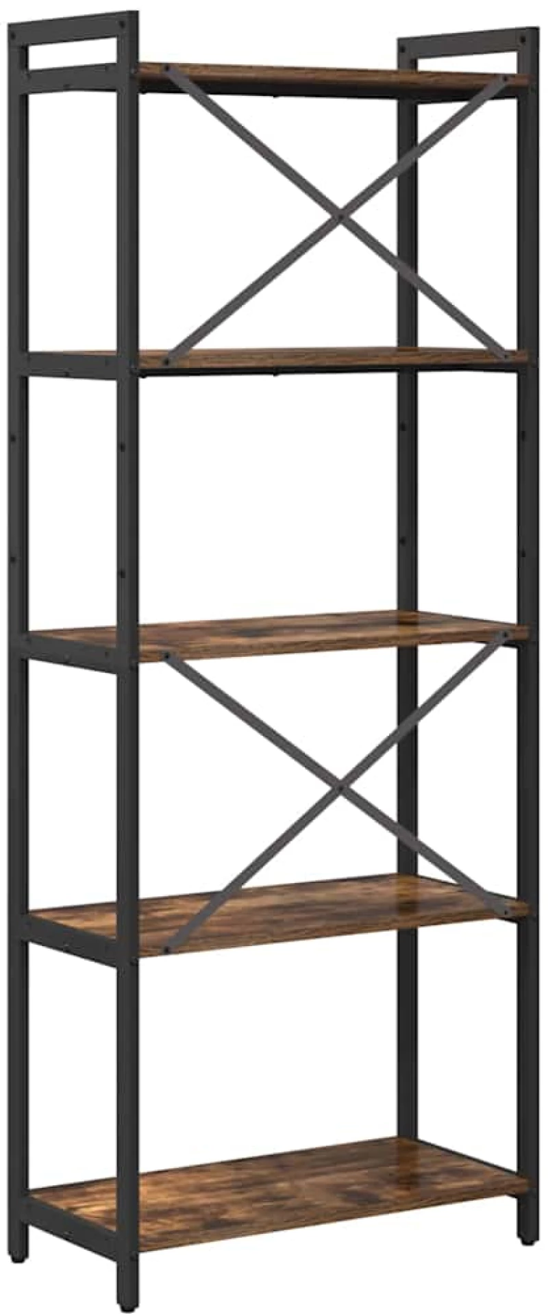 vidaXL Βιβλιοθήκη Καπνιστή δρυς 60 x 30 x 153 εκ Επεξεργασμένο ξύλο