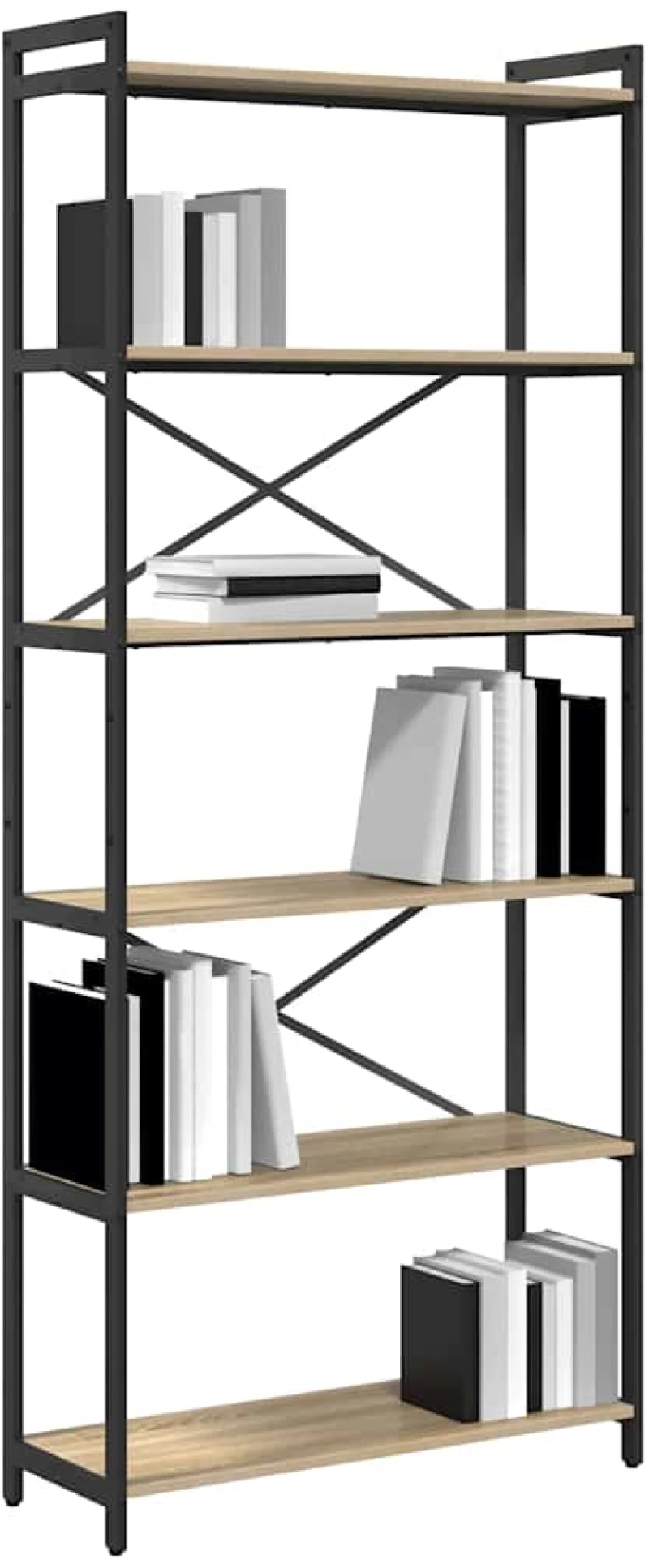 vidaXL Βιβλιοθήκη Sonoma Δρυς 80 x 30 x 188 εκ Επεξεργασμένο ξύλο
