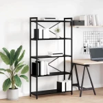 vidaXL Βιβλιοθήκη Μαύρη δρυς 80 x 30 x 153 εκ Επεξεργασμένο ξύλο