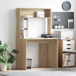 vidaXL Γραφείο με ράφι Sonoma Δρυς 91 x 50 x 149 εκ Επεξεργασμένο ξύλο