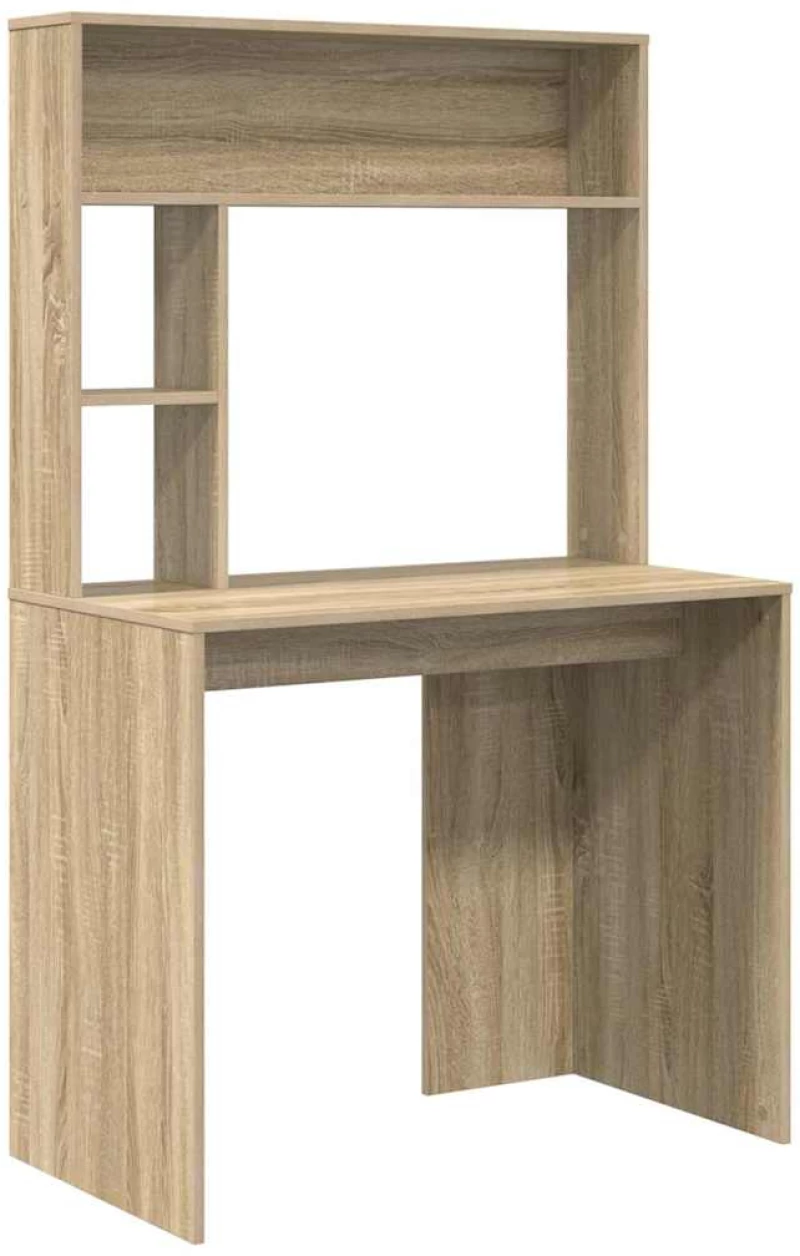 vidaXL Γραφείο με ράφι Sonoma Δρυς 91 x 50 x 149 εκ Επεξεργασμένο ξύλο