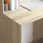 vidaXL Γραφείο με ράφι Sonoma Δρυς 91 x 50 x 149 εκ Επεξεργασμένο ξύλο