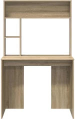 vidaXL Γραφείο με ράφι Sonoma Δρυς 91 x 50 x 149 εκ Επεξεργασμένο ξύλο