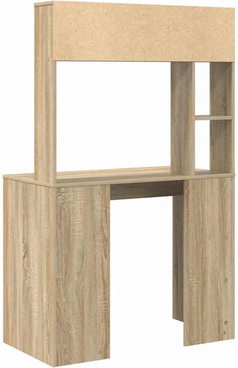 vidaXL Γραφείο με ράφι Sonoma Δρυς 91 x 50 x 149 εκ Επεξεργασμένο ξύλο