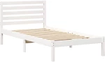 vidaXL Σκελετός Κρεβατιού Λευκό 75 x 190 cm Μασίφ ξύλο πεύκου