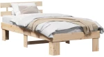 vidaXL Σκελετός Κρεβατιού με κεφαλάρι Καφέ 75 x 190 cm