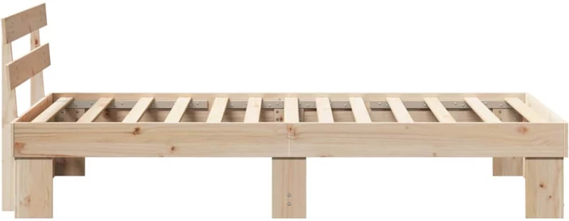 vidaXL Σκελετός Κρεβατιού με κεφαλάρι Καφέ 75 x 190 cm