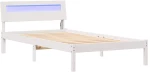 vidaXL Σκελετός Κρεβατιού Λευκό 100 x 200 cm Μασίφ ξύλο πεύκου