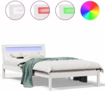 vidaXL Σκελετός Κρεβατιού Λευκό 100 x 200 cm Μασίφ ξύλο πεύκου