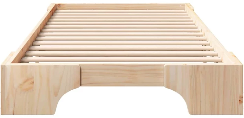 vidaXL Κρεβάτι δαπέδου με αποθήκευση Καφέ 100 x 210 cm ξύλο