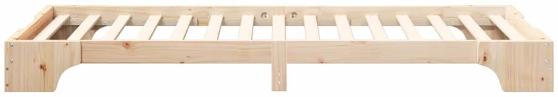 vidaXL Κρεβάτι δαπέδου με αποθήκευση Καφέ 100 x 210 cm ξύλο