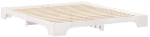 vidaXL Κρεβάτι δαπέδου Λευκό 180 x 210 cm Μασίφ ξύλο πεύκου