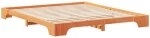 vidaXL Κρεβάτι δαπέδου Καφέ 200 x 220 cm Μασίφ ξύλο πεύκου