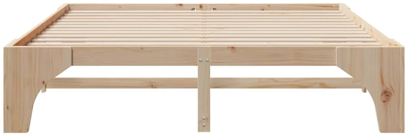 vidaXL Κρεβάτι δαπέδου Καφέ 180 x 200 cm Μασίφ ξύλο πεύκου