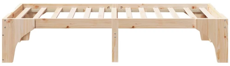 vidaXL Κρεβάτι δαπέδου Καφέ 80 x 200 cm Μασίφ ξύλο πεύκου