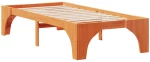 vidaXL Κρεβάτι δαπέδου Καφέ 90 x 190 cm Μασίφ ξύλο πεύκου