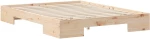 vidaXL Κρεβάτι δαπέδου Καφέ 160 x 200 cm Μασίφ ξύλο πεύκου