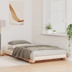vidaXL Κρεβάτι δαπέδου Καφέ 80 x 210 cm Μασίφ ξύλο πεύκου