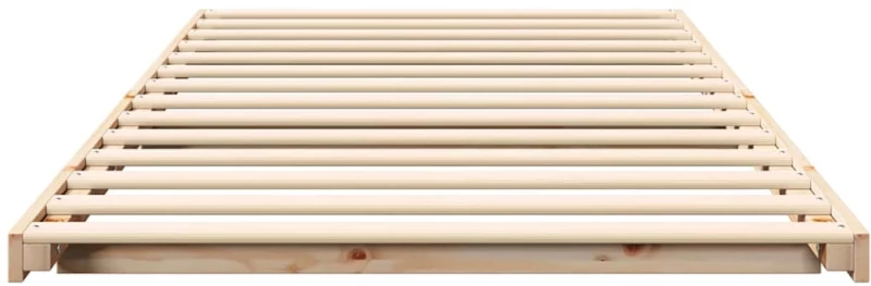 vidaXL Κρεβάτι δαπέδου Καφέ 80 x 210 cm Μασίφ ξύλο πεύκου