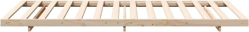 vidaXL Κρεβάτι δαπέδου Καφέ 80 x 210 cm Μασίφ ξύλο πεύκου