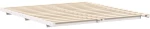 vidaXL Κρεβάτι δαπέδου Λευκό 200 x 220 cm Μασίφ ξύλο πεύκου