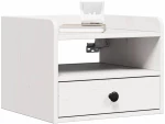 vidaXL Κομοδίνο 2 pcs Λευκό 38 x 36 x 29.5 εκ Μασίφ ξύλο πεύκου