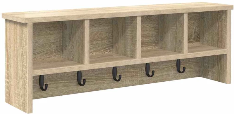 vidaXL Τοίχου Κρεμάστρα Sonoma Δρυς 75 x 16 x 26 εκ Επεξεργασμένο ξύλο