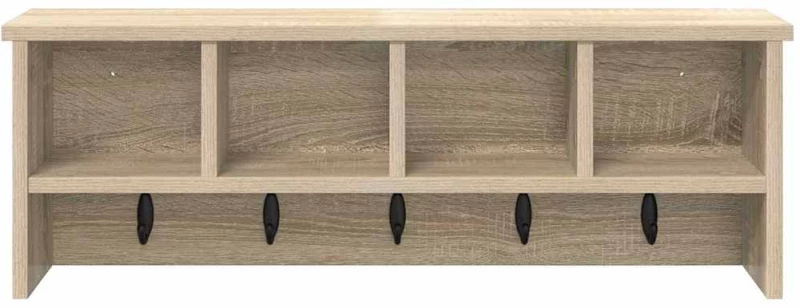 vidaXL Τοίχου Κρεμάστρα Sonoma Δρυς 75 x 16 x 26 εκ Επεξεργασμένο ξύλο