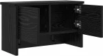 vidaXL Τοίχου Κρεμάστρα Μαύρη δρυς 50 x 20 x 30 εκ. Επεξεργασμένο ξύλο