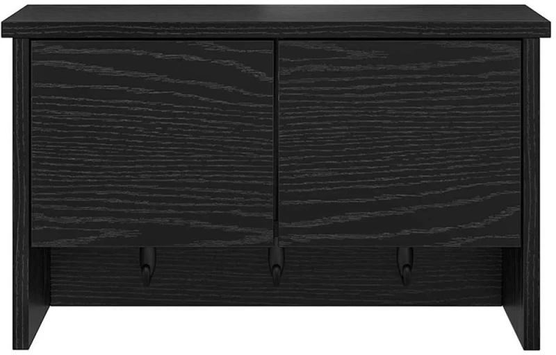 vidaXL Τοίχου Κρεμάστρα Μαύρη δρυς 50 x 20 x 30 εκ. Επεξεργασμένο ξύλο