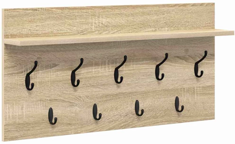 vidaXL Τοίχου Κρεμάστρα Sonoma Δρυς 80 x 40 x 12 cm Επεξεργασμένο ξύλο