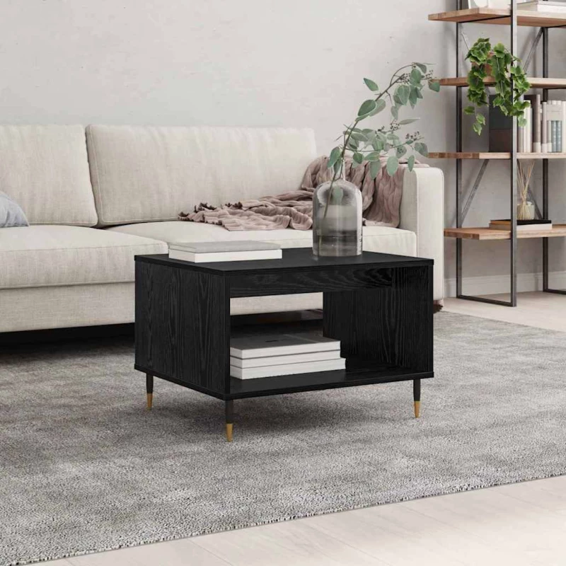 vidaXL Τραπεζάκι σαλονιού Μαύρη δρυς 60 x 50 x 40 εκ