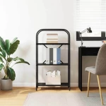 vidaXL Ράφι Βιβλίων Μαύρη δρυς 60 x 30 x 109 εκ Επεξεργασμένο ξύλο
