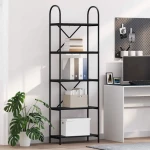vidaXL Ράφι Βιβλίων Μαύρη δρυς 60 x 30 x 183 εκ Επεξεργασμένο ξύλο