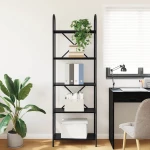 vidaXL Ράφι Βιβλίων Μαύρη δρυς 60 x 30 x 183 εκ Επεξεργασμένο ξύλο